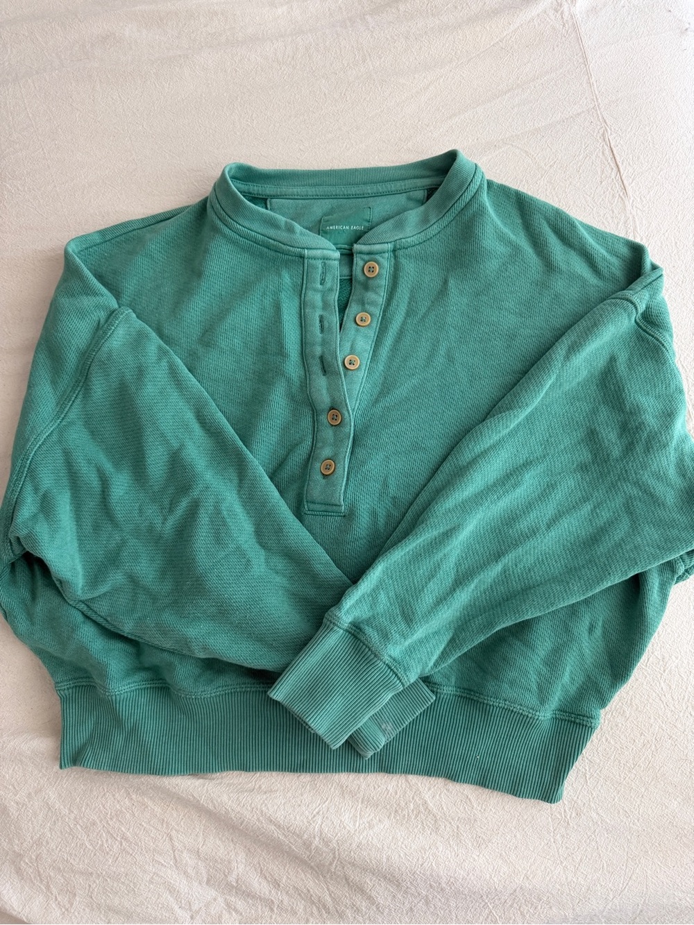 American Eagle Henley Pullover Sweatshirt